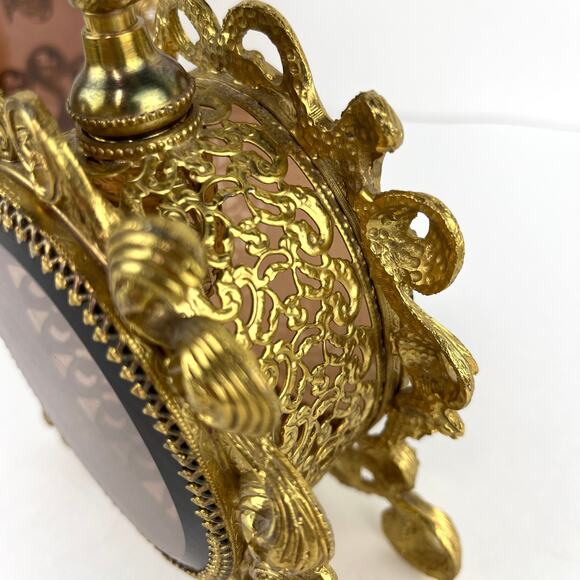 Ormolu Hollywood Regency Set of 2 Perfume Bottles (dauber missing) - Picture 6 of 10